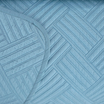 Eliott Summer AC Quilt/Quilted Bed Cover/Comforter Aqua