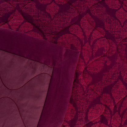 Folklore Transition Diamond Festivity Summer AC Quilt/Quilted Bed Cover/Comforter Red