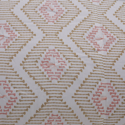 Global Atelier Demon Dash Peach Summer AC Quilt/Quilted Bed Cover/Comforter Red