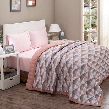 Art Nouveau Emerson Summer AC Quilt/Quilted Bed Cover/Comforter Pink