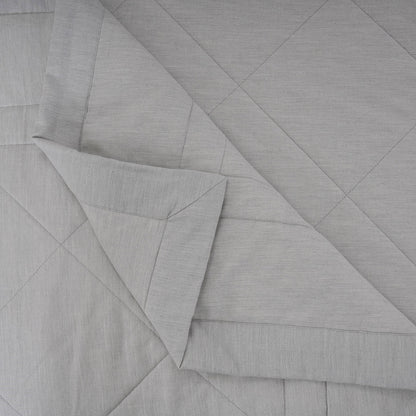 Emmie 100% Natural Cotton Filling Light Weight Winter Quilt / Quilted Bed Cover Grey