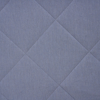 Emmie 100% Natural Cotton Filling Light Weight Winter Quilt / Quilted Bed Cover Blue