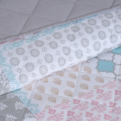 Hermosa Sensory Bloom Lennon Quilt Blue