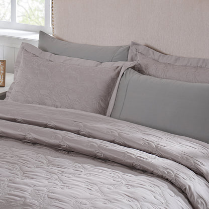 Classical Ornate Twirls & Swirls Quilt/Quilted Bed Cover Neutral