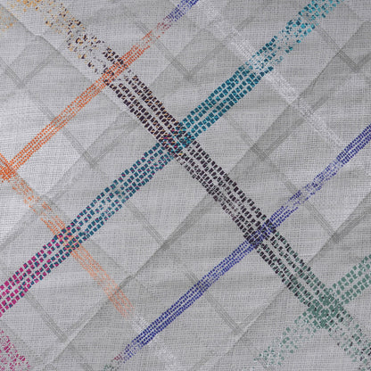 Eclectic Geo Rhombus Quilt/Quilted Bed Cover Grey