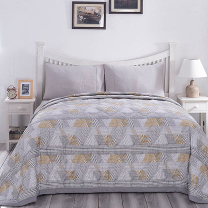 PBS Nomad Scuplt Maximus Summer AC Quilt/Quilted Bed Cover/Comforter Neutral