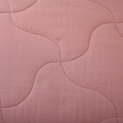 Vincent Reversible Summer AC Quilt/Quilted Bed Cover/Comforter Brick Red/Cameo Brown